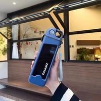 Portable Square Water Bottle with Straw