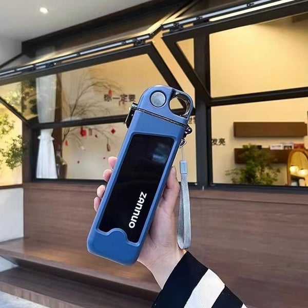 Portable Square Water Bottle with Straw