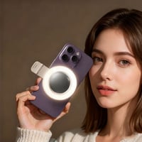 Portable Mobile Phone Rear Selfie Mirror Fill Light