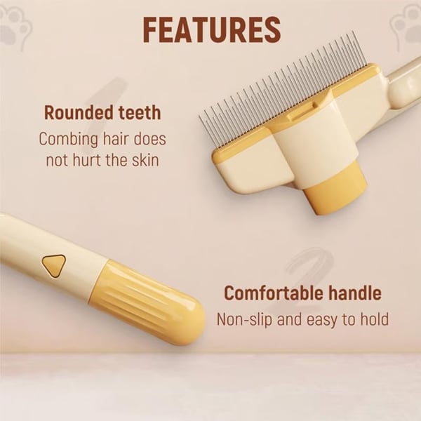 【Sale】 Self-cleaning Pet Flea Comb Grooming Brush