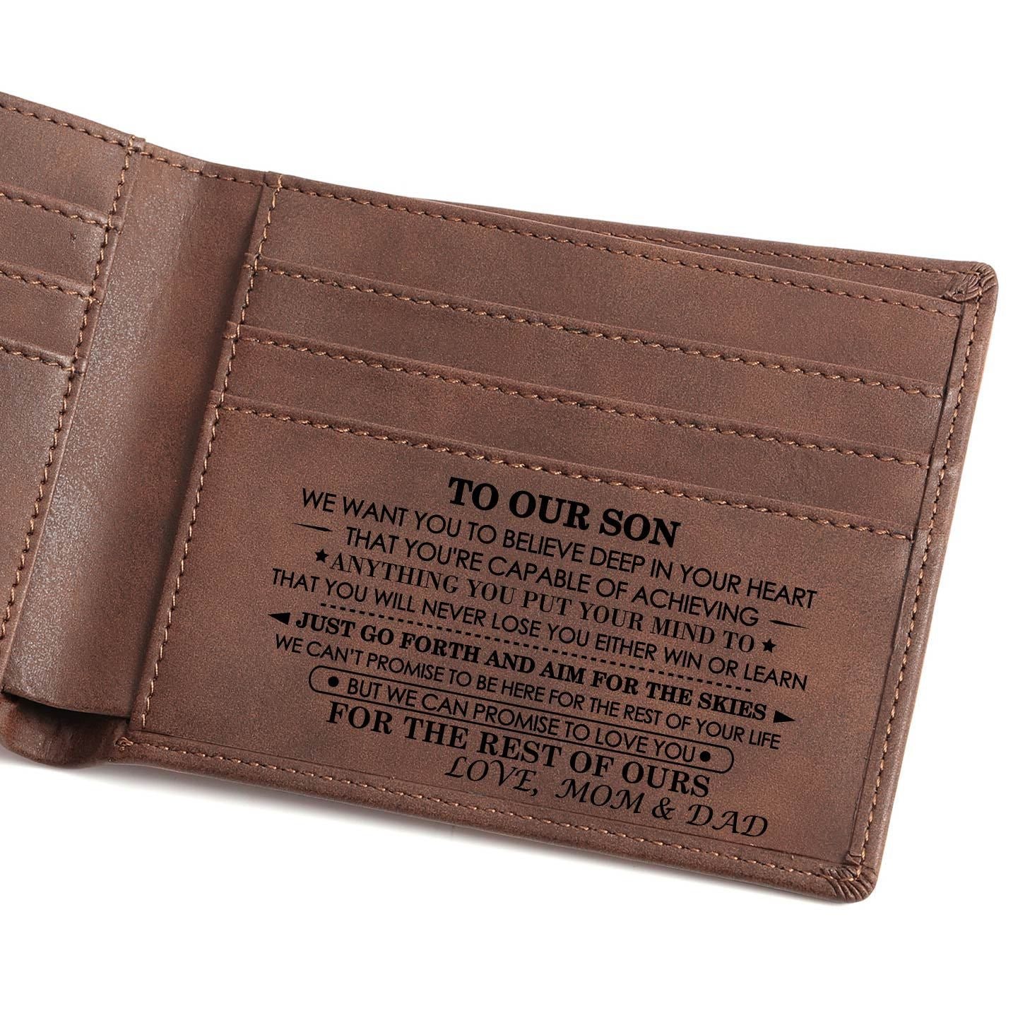 Eco-Friendly Luxe PU Wallet 🌱💼,Dad To Son