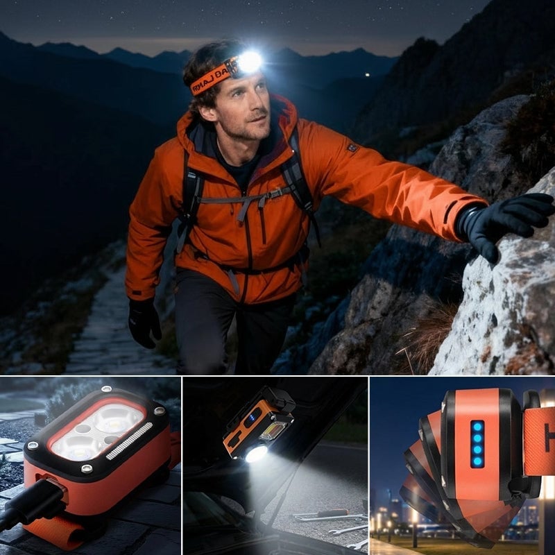 Multi-Function Outdoor Rotating Headlamp