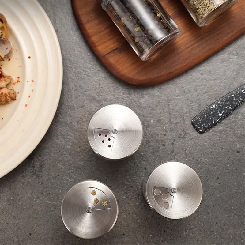 Glass Spice Jars Set