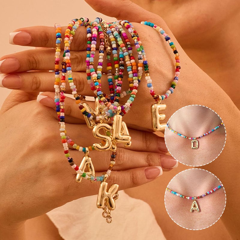 Letter Beaded Necklace