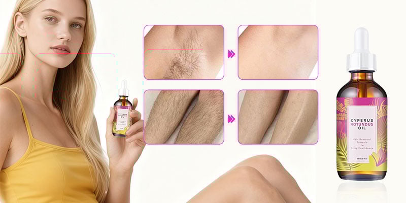 Illustration showing oil penetrating the hair follicle versus a razor just cutting the hair shaft