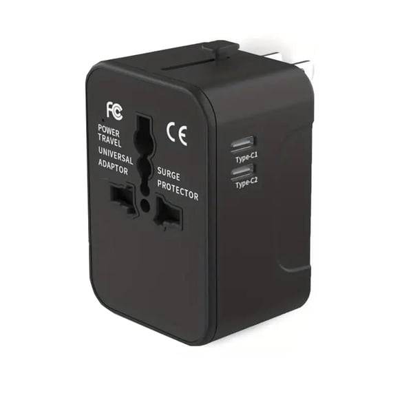 Universal Travel Adapter with Dual USB Ports