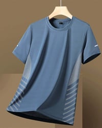 Men's Side Stripe Ice Silk T-Shirt