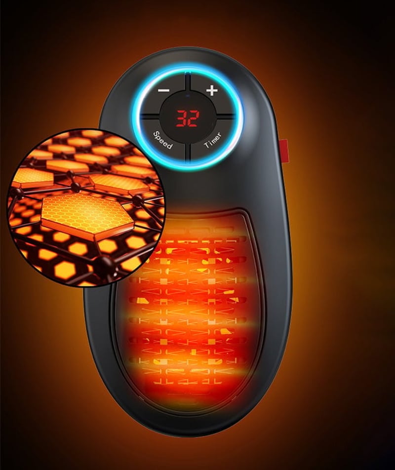 Quick-Heat Mini Wall-Mounted Electric Heater