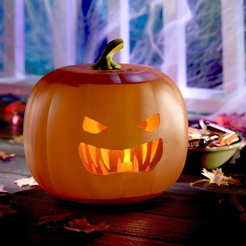 Halloween Sound-Activated Pumpkin with Built-In Speaker