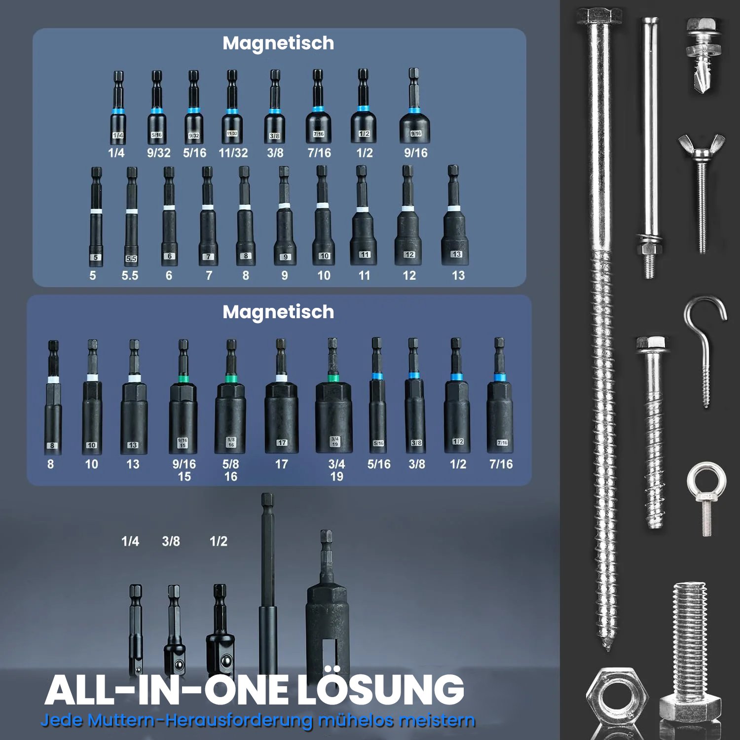 Saker Magnetisches Schlagschrauber-Nuss-Set