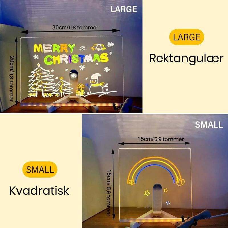 LED-notatbrett med farger