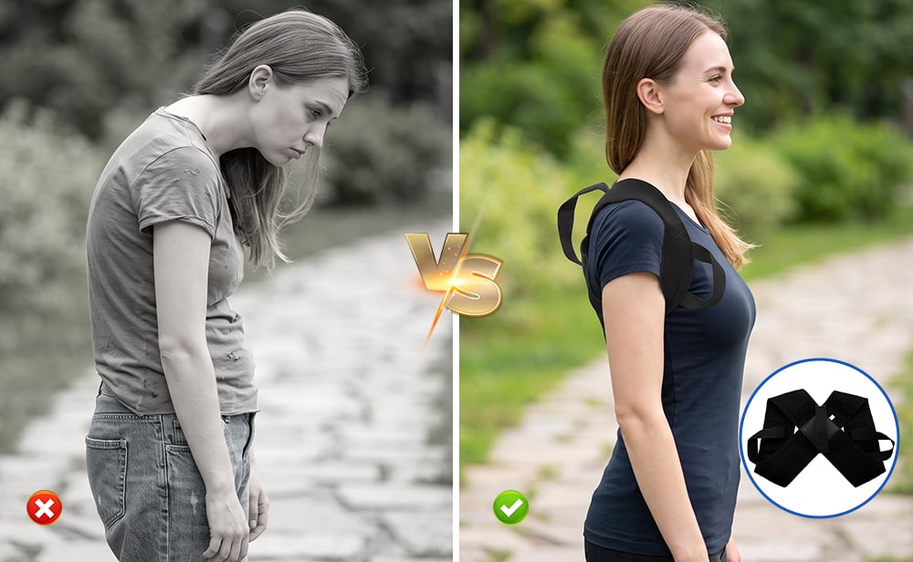 How to wear the posture support brace