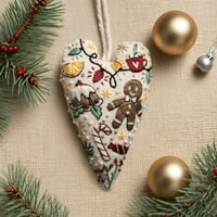 DIY Herzförmiges handgesticktes Weihnachtsornament/Ornament-Kit