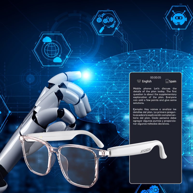 Smar simultaneous interpretation glasses and headphones