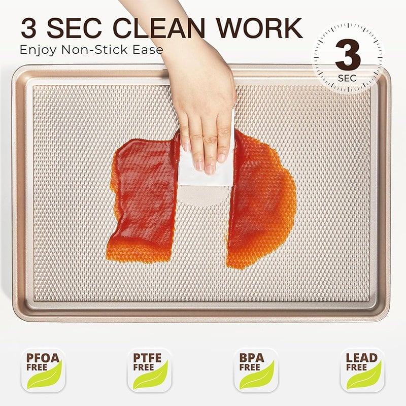 Sakerplus Nonstick Baking Sheet Pan Set