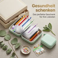 Premium wasserdichtes PU-Reisepillenorganizer-Set
