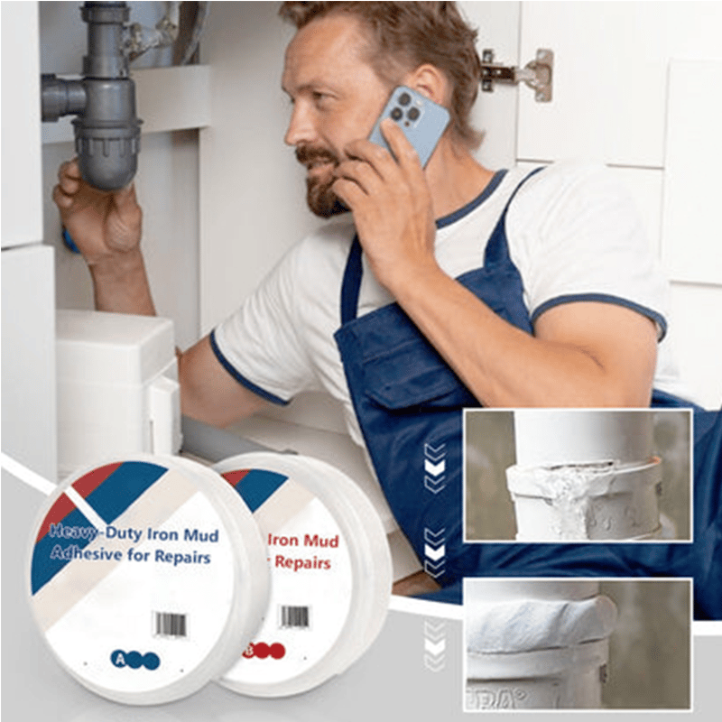 Heavy-Duty Iron Mud Adhesive for Repairs