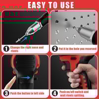 Sakerplus Brushless Rivet Gun Tool for Rivets