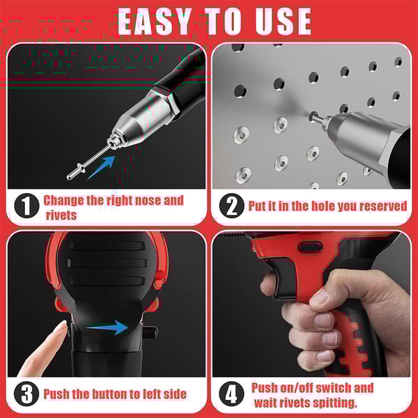 Sakerplus Brushless Rivet Gun Tool for Rivets