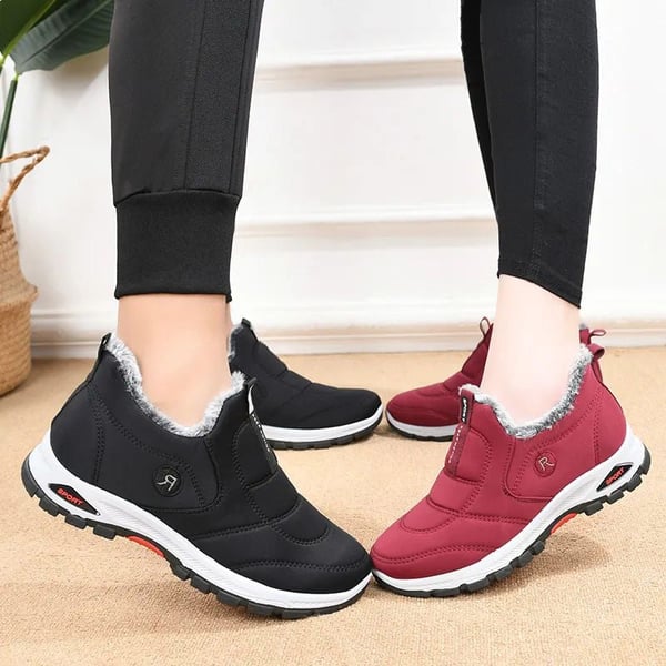 Couple's winter velvet and thick cotton shoes