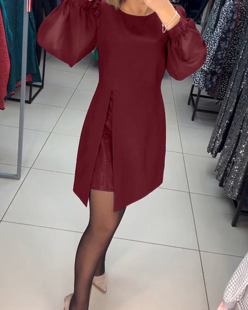 Elegant solid color dress