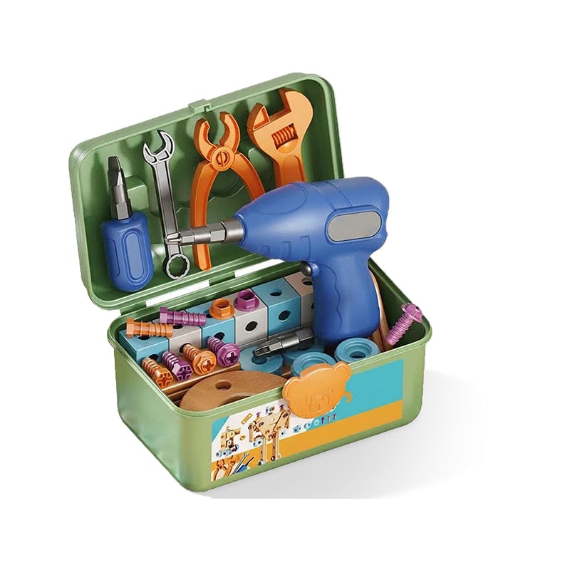 Creative Electric Drill Toy Repair Toolbox