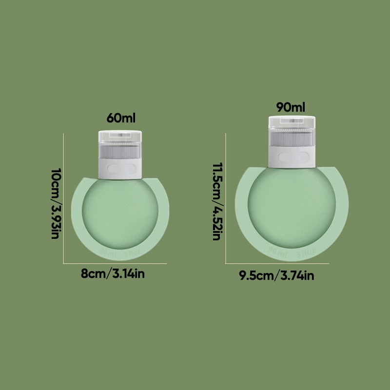 Bottiglia da viaggio portatile in silicone di grande diametro