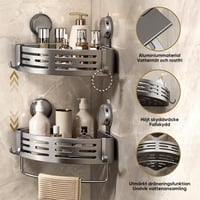 Triangulär sugkoppsduschcaddy