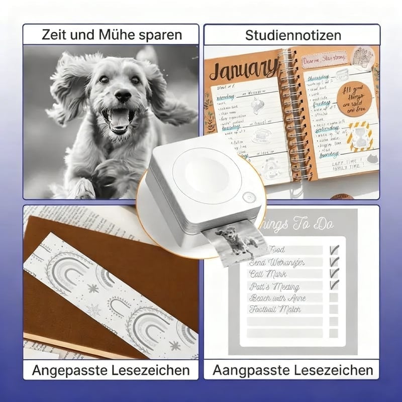 Bluetooth Tragbarer Aufkleberdrucker