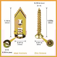 Drywall Expansion Anchors + High Strength Zinc Screws Kit (Pack of 100)