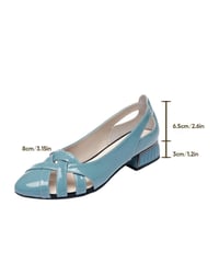 Cutout low heel flats