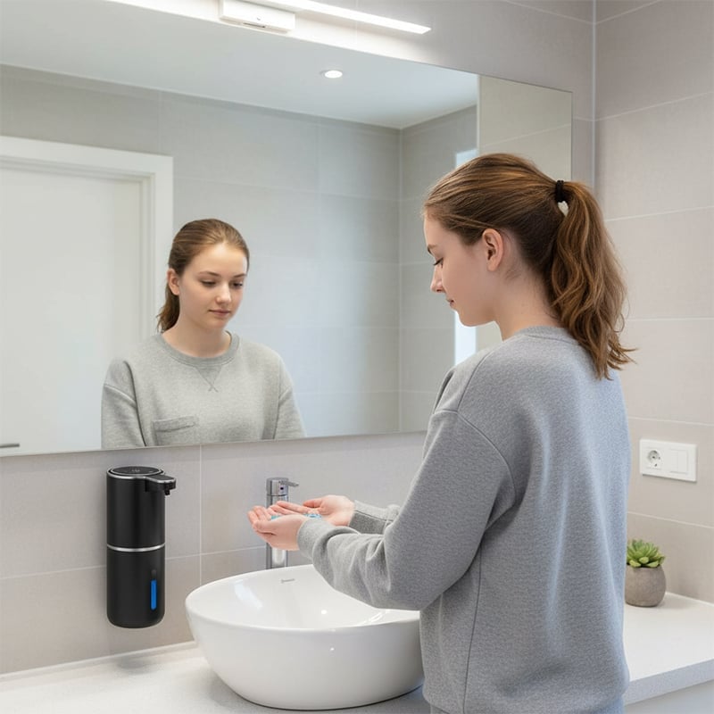 Automatischer Berührungsloser Seifenspender – 400ml USB-C Wiederaufladbar & Wandmontiert