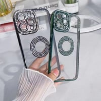 Custodia per iPhone con diamanti glitterati