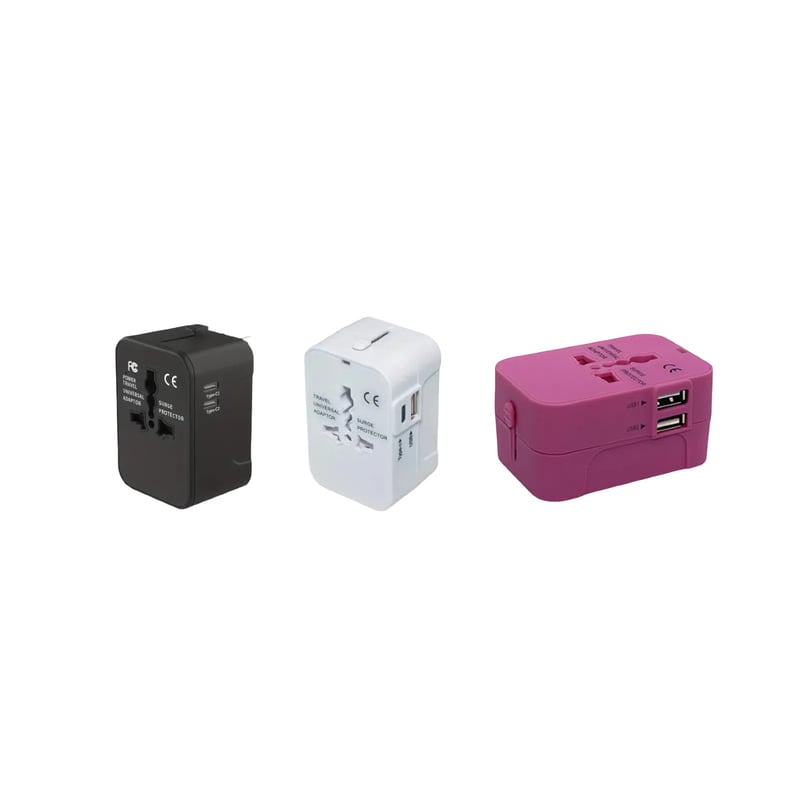 Universal Travel Adapter with Dual USB Ports