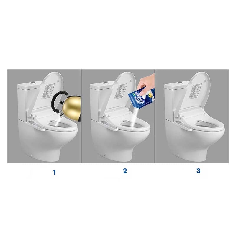 Kraftvoller Vergilbungs- und Kalkentferner für die Toilettenschüssel