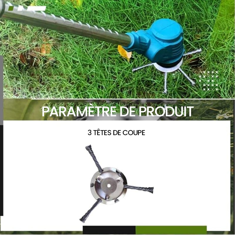 Tête de débroussailleuse en fil d'acier