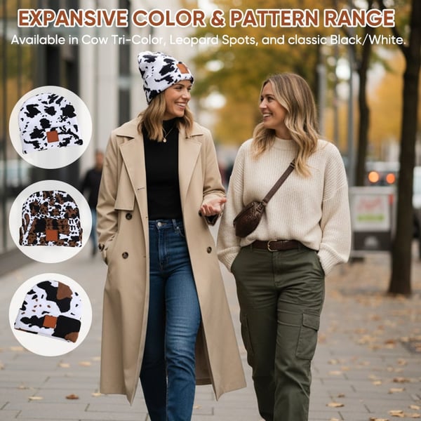 Unisex Cow Print Watch Cap