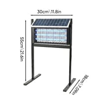 Triple Tube Solar Powered Mosquito Zapper