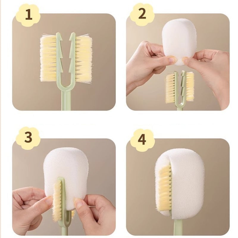 5-in-1 Multifunktionale Tassen- & Flaschenreinigungsbürste
