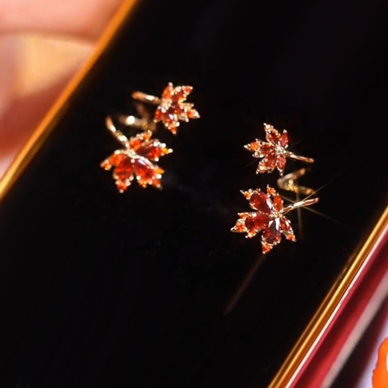 Maple Leaf Stud Earrings