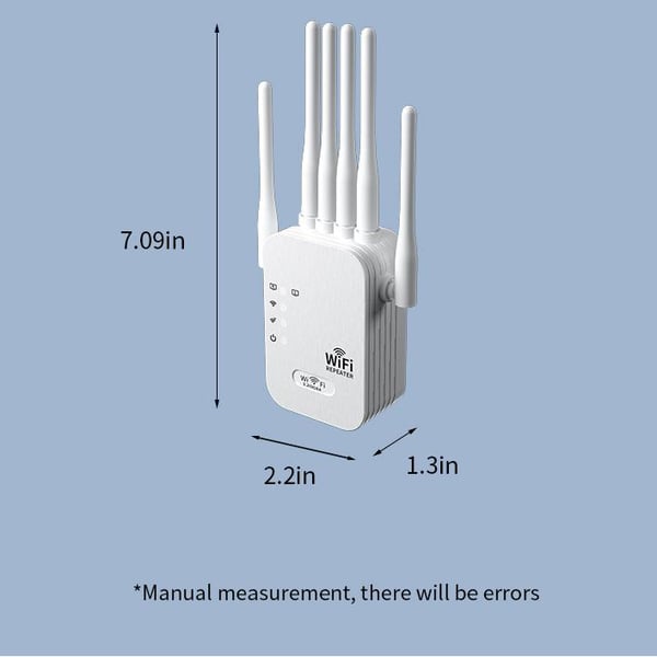 Upgraded 6-Antenna WiFi Extender 1200Mbps