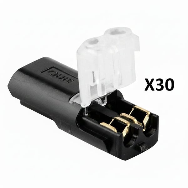 Double-wire Push-in Connector with Locking Buckle