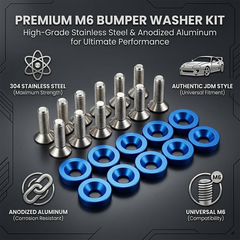 JDM Nickel Plated Bolt Washer Kit