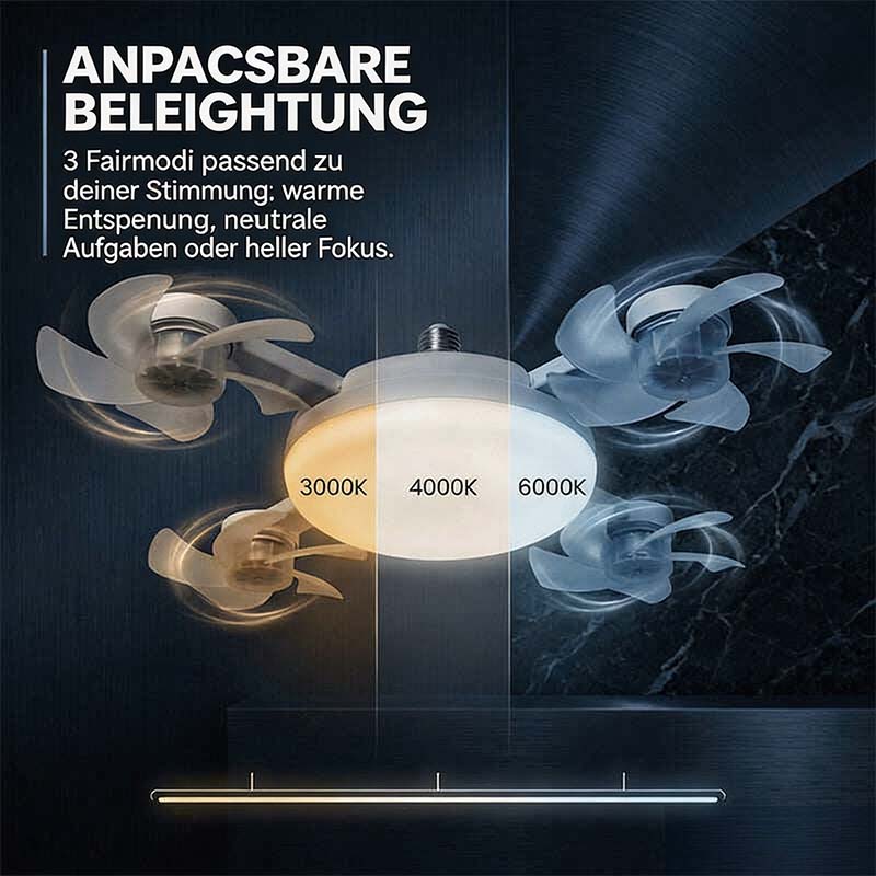 Deckenventilator-Lampe mit Fernbedienung