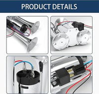 Sakerplus Loud Car Dual Trumpet Air Horn