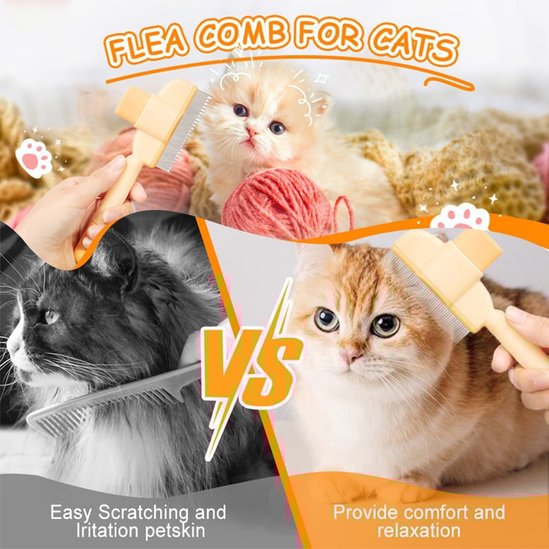 Long & Short Tooth Stainless Steel Pet Comb