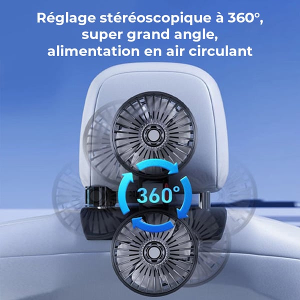 Mini ventilateur de voiture USB double tête amélioré