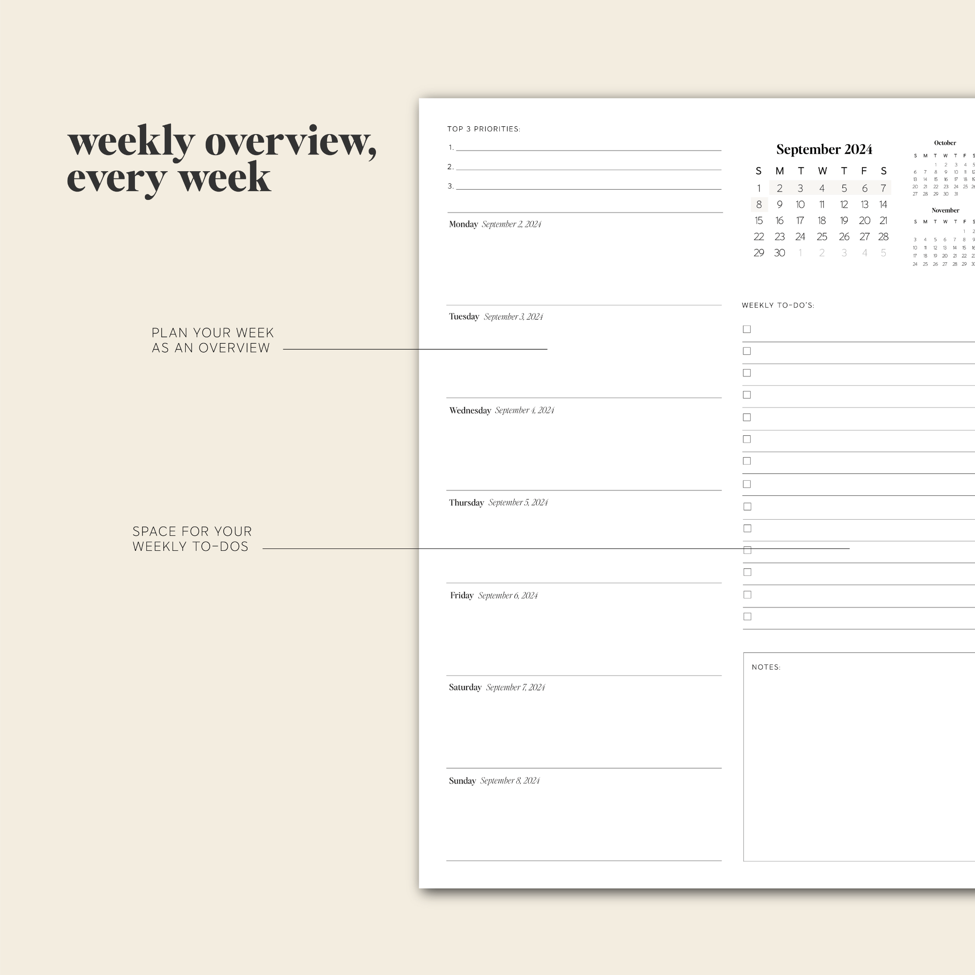 2025 Vanilla Daily Planner