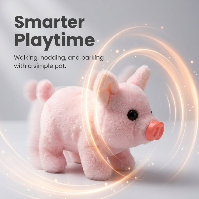 Interactive Joyful Plush Companion Pig