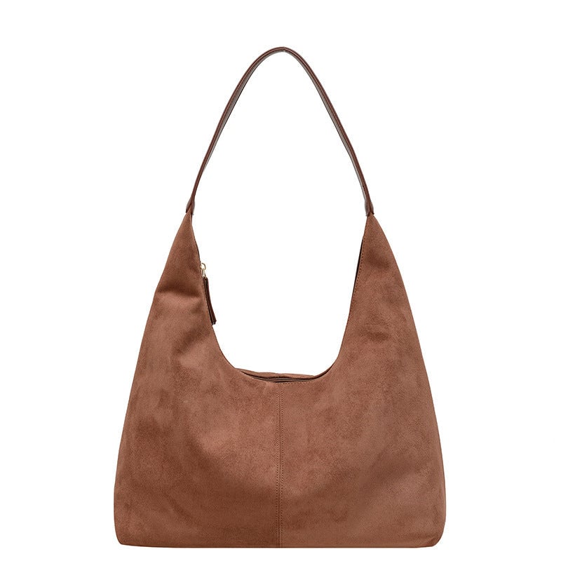 Pendlertasche aus Wildleder mit großem Fassungsvermögen